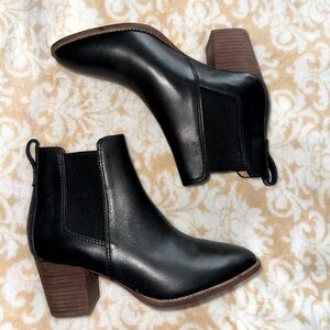 Madewell black heeled boots ✨